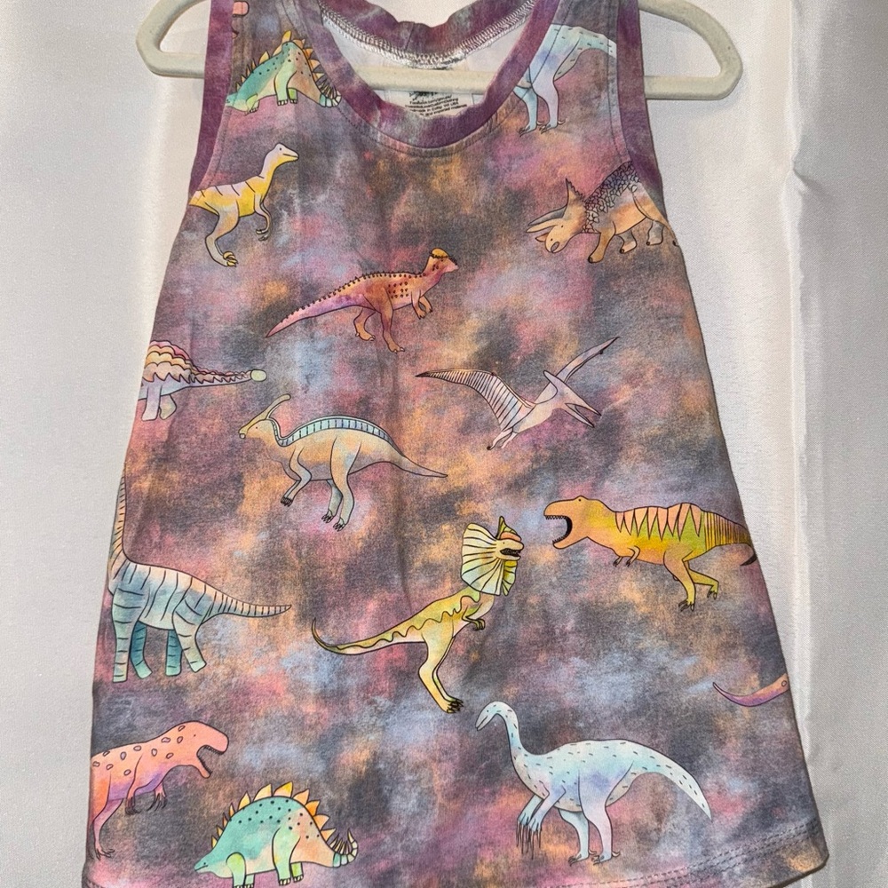 Handmade Dinosaur Print Kids Tank Top